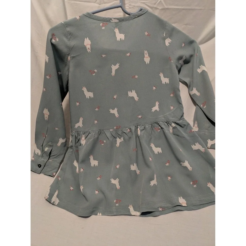 Carter's Girls Alpaca Print‎ Shirt Size 7